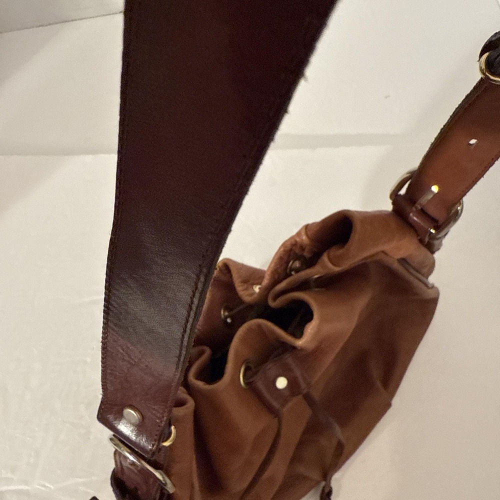 Manolo Blahnik Brown Leather Hobo Bag - Picture 12 of 16